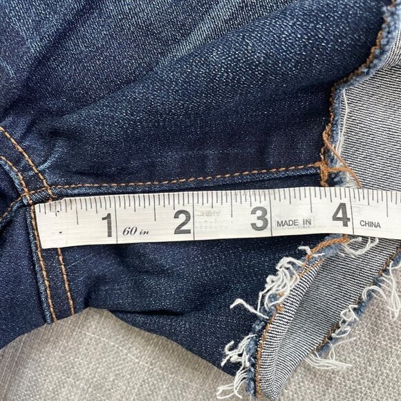 American Eagle Hi-Rise Shortie Jean Cutoff Shorts Women's Size 00 Stretch Denim - Picture 4 of 8